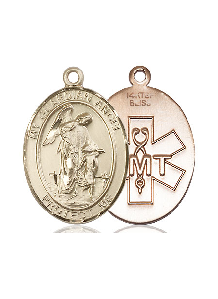 14kt Gold Filled Guardian Angel EMT Medal