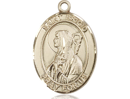 14kt Gold Filled Saint Brigid of Ireland Medal