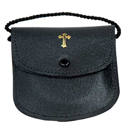 Burse.  Genuine leather, includes neck cord.  Holds 2-1/2&quot; x 1/2&quot; pyx.