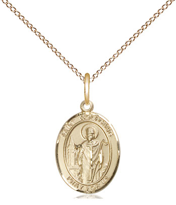 14kt Gold Filled Saint Wolfgang Pendant on a 18 inch Gold Filled Light Curb chain