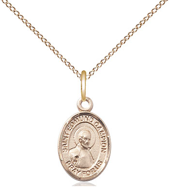 14kt Gold Filled Saint Edmund Campion Pendant on a 18 inch Gold Filled Light Curb chain