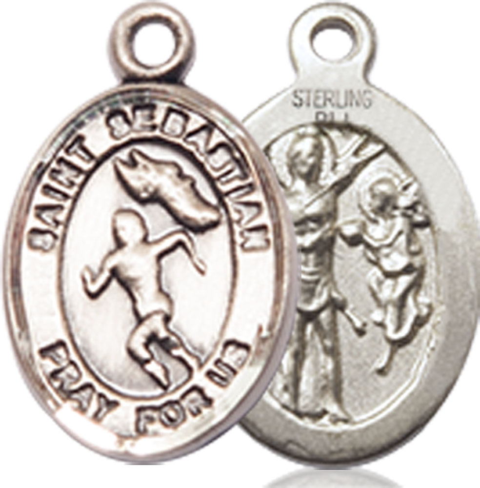 Sterling Silver Saint Sebastian Track and Field Medal