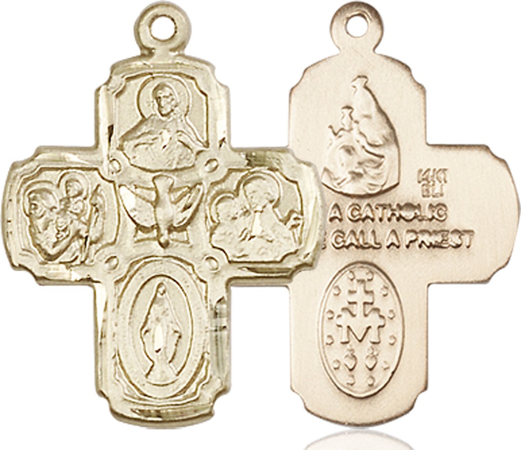 14kt Gold 5-Way Medal