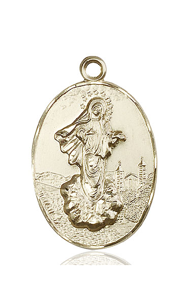 14kt Gold Our Lady of Medugorje Medal