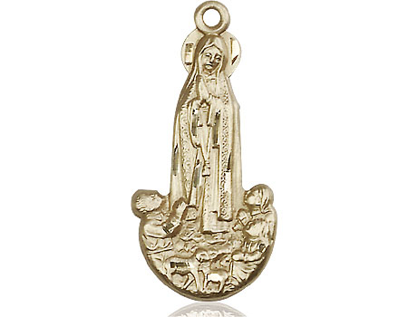 14kt Gold Our Lady of Fatima Medal