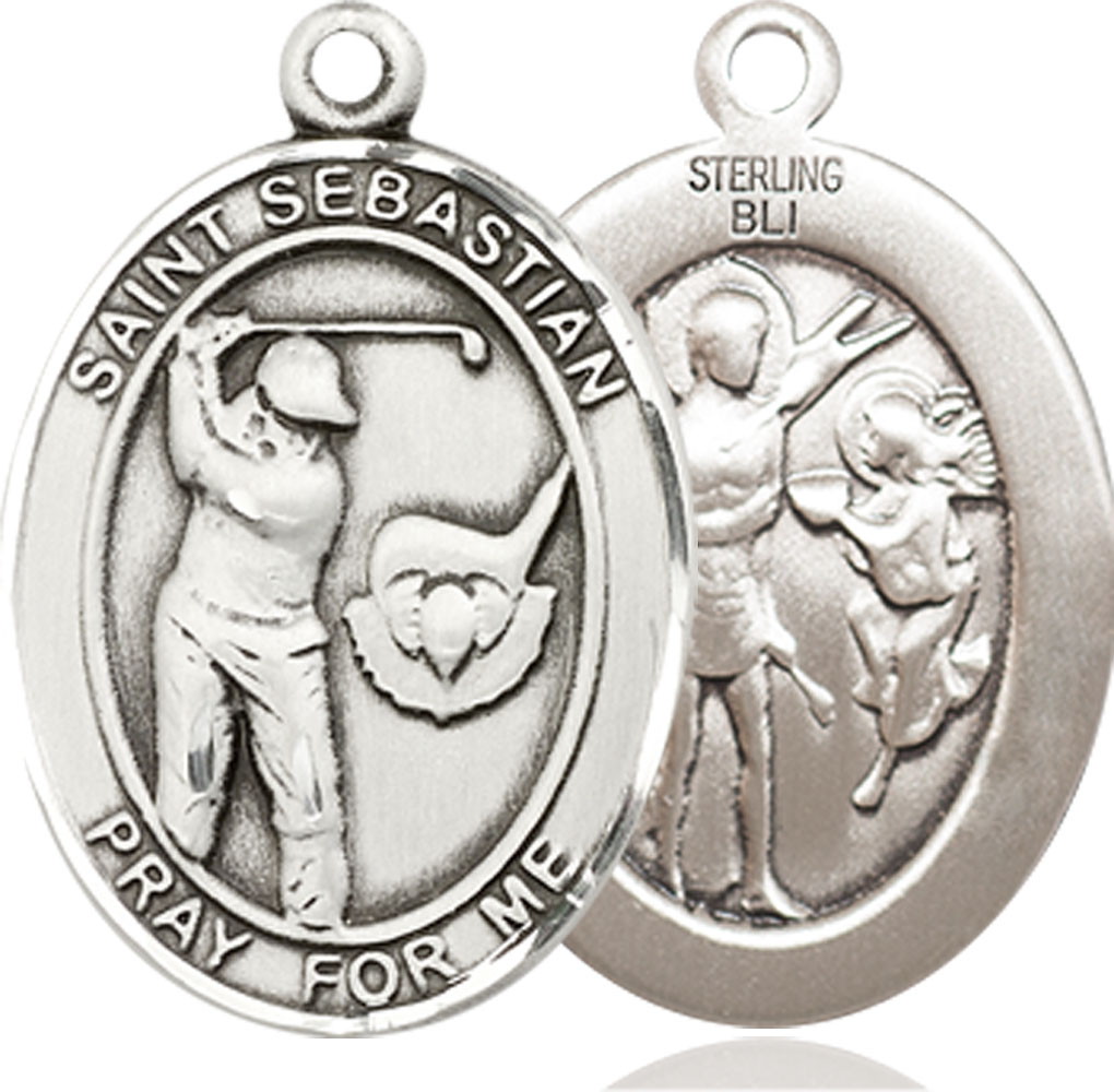 Sterling Silver Saint Sebastian Golf Medal