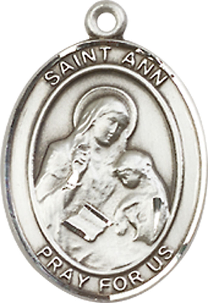 Sterling Silver Saint Ann Medal - With Box