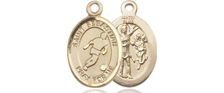 14kt Gold Filled Saint Sebastian Soccer Medal