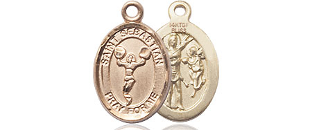 14kt Gold Filled Saint Sebastian Cheerleading Medal