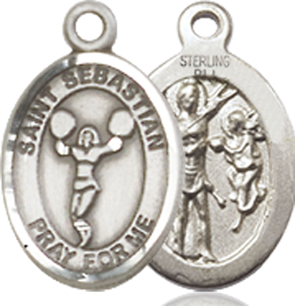 Sterling Silver Saint Sebastian Cheerleading Medal