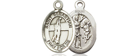 Sterling Silver Saint Sebastian Volleyball Medal