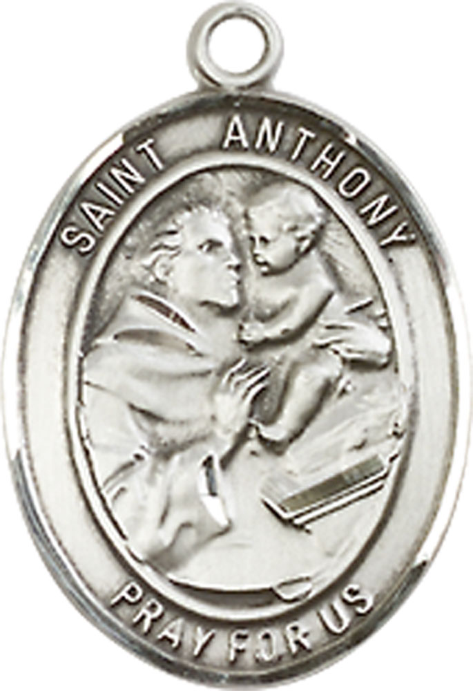 Sterling Silver Saint Anthony of Padua Medal - With Box