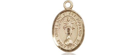 14kt Gold Filled Our Lady of All Nations Medal