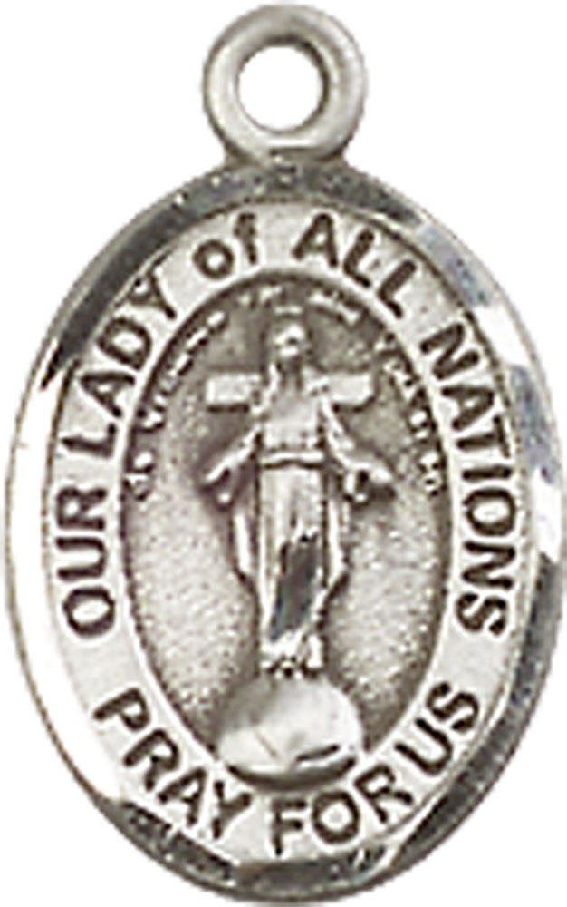 Sterling Silver Our Lady of All Nations Medal