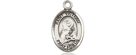 Sterling Silver Saint Victoria Medal