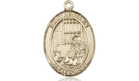 14kt Gold Filled Saint Benjamin Medal