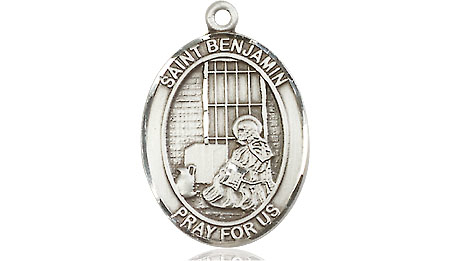 Sterling Silver Saint Benjamin Medal