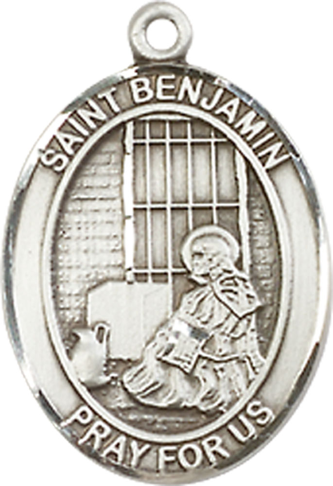 Sterling Silver Saint Benjamin Medal
