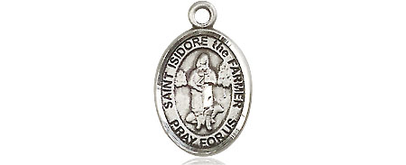Sterling Silver Saint Isidore the Farmer Medal