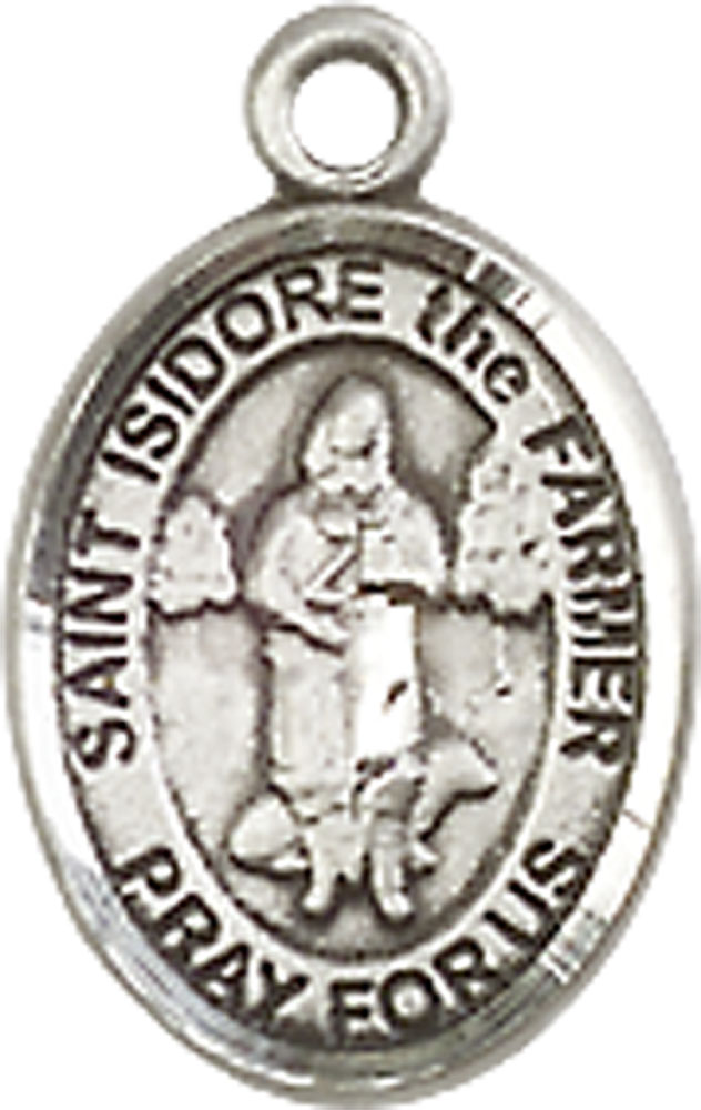 Sterling Silver Saint Isidore the Farmer Medal
