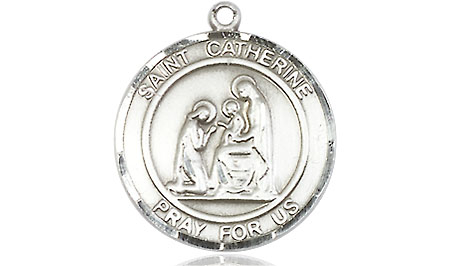 Sterling Silver Saint Catherine of Siena Medal