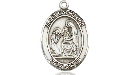 Sterling Silver Saint Catherine of Siena Medal - With Box