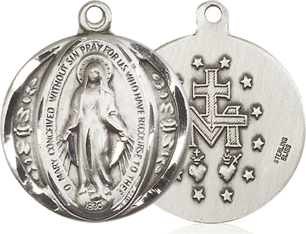 Sterling Silver Miraculous Medal - With Box