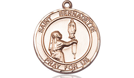 14kt Gold Filled Saint Bernadette Medal