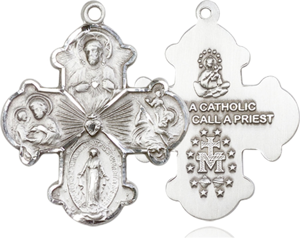 Sterling Silver 4-Way Medal