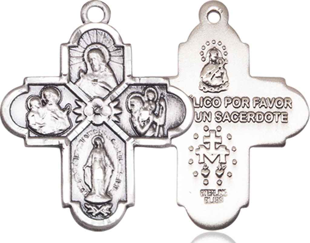 Sterling Silver 4-Way Medal