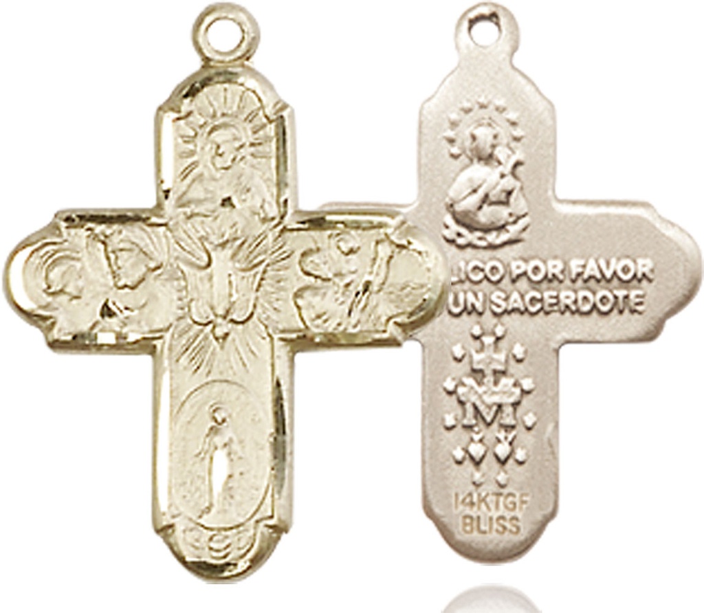 14kt Gold Filled 5-Way Medal