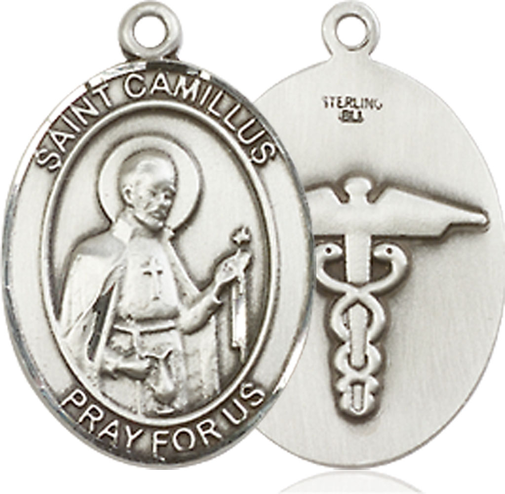Sterling Silver Saint Camillus of Lellis Nurse Medal