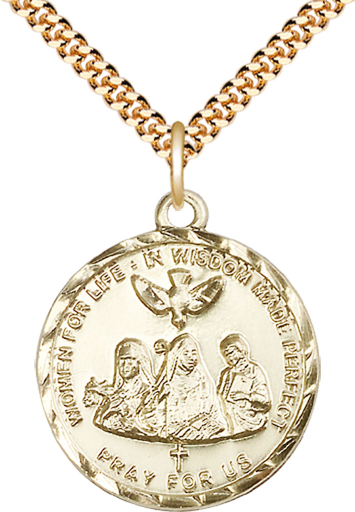 14kt Gold Filled 3-Doctors Pendant on a 24 inch Gold Plate Heavy Curb chain