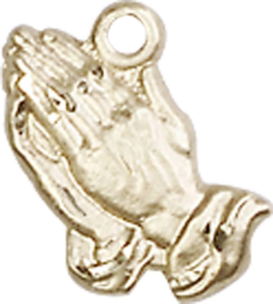 14kt Gold Praying Hands Medal