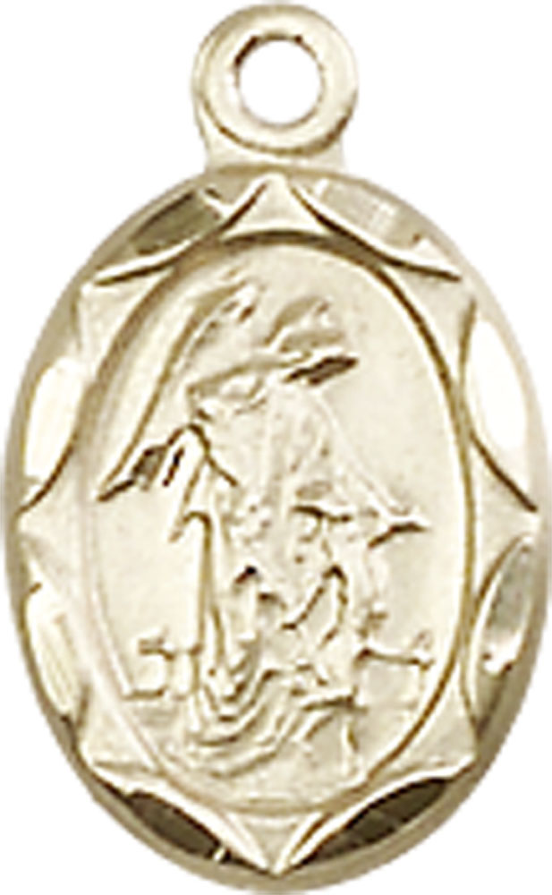 14kt Gold Guardian Angel Medal