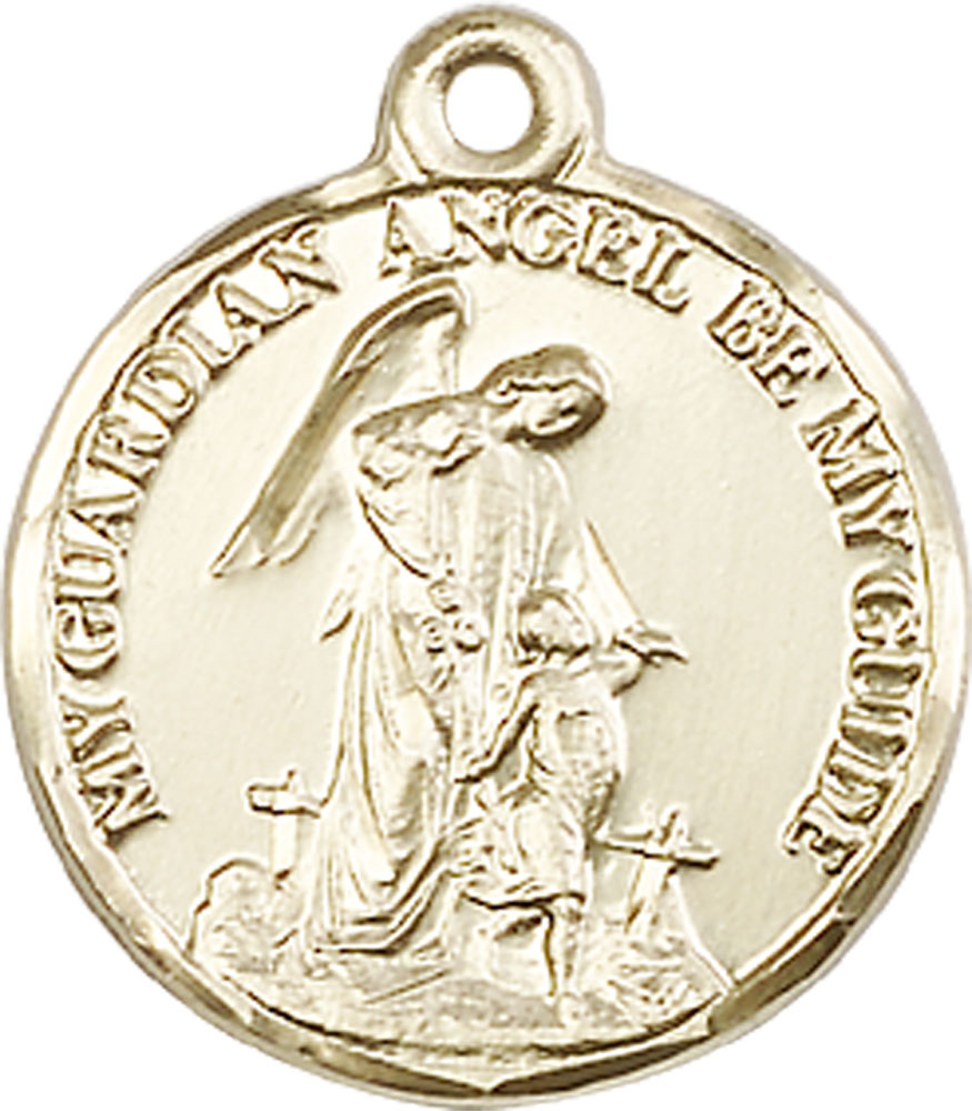 14kt Gold Guardian Angel Medal
