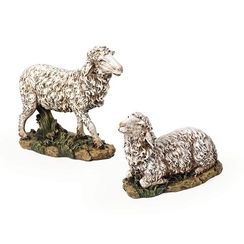 27" Scale 2Pc St Color Sheep - Christmas