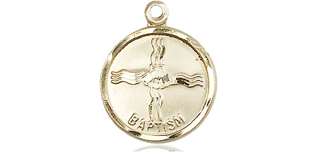 14kt Gold Baptism Medal