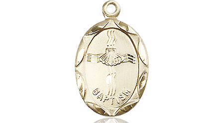 14kt Gold Baptism Medal