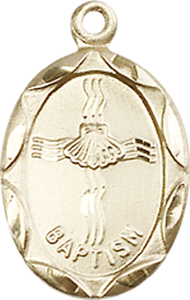 14kt Gold Baptism Medal