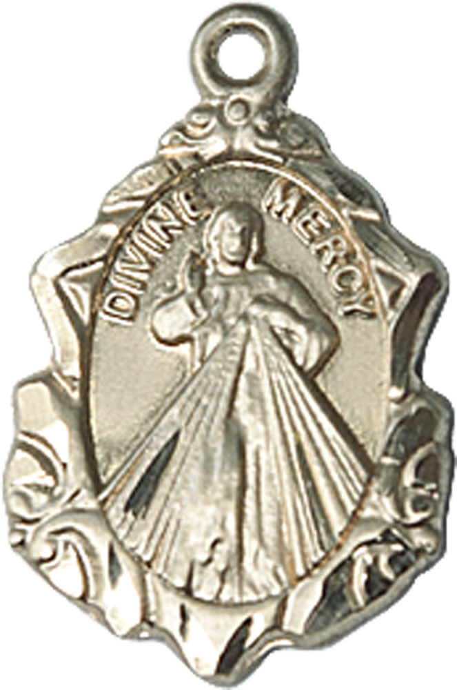 14kt Gold Divine Mercy Medal