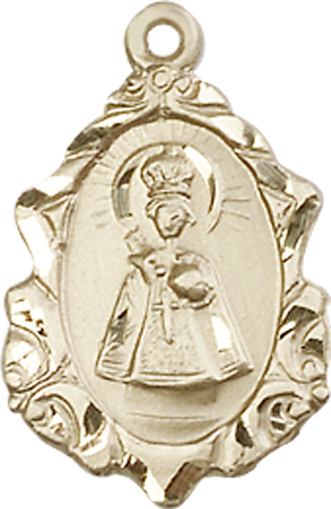 14kt Gold Infant of Prague Medal