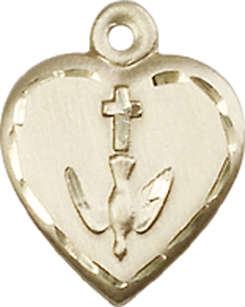 14kt Gold Heart / Confirmation Medal