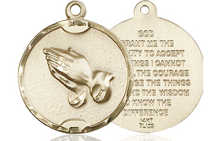 14kt Gold Praying Hands Medal