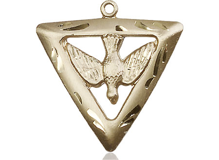14kt Gold Holy Spirit Triangle Medal
