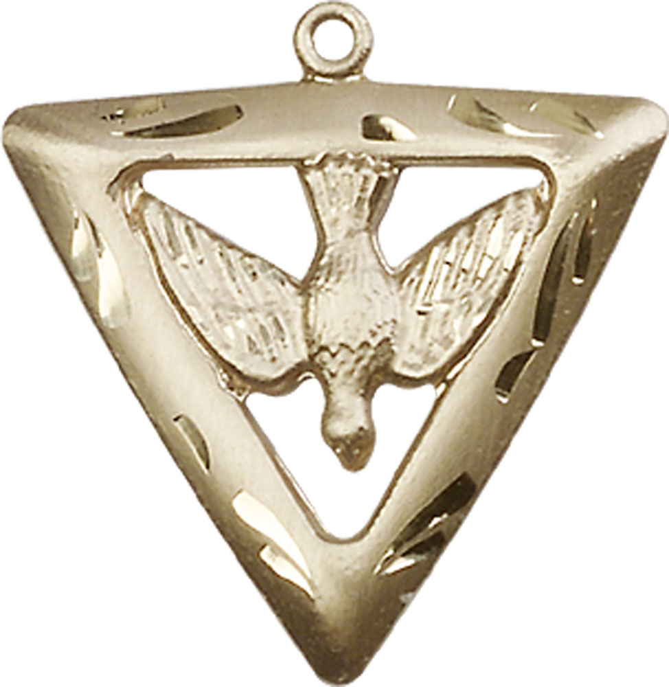 14kt Gold Holy Spirit Triangle Medal