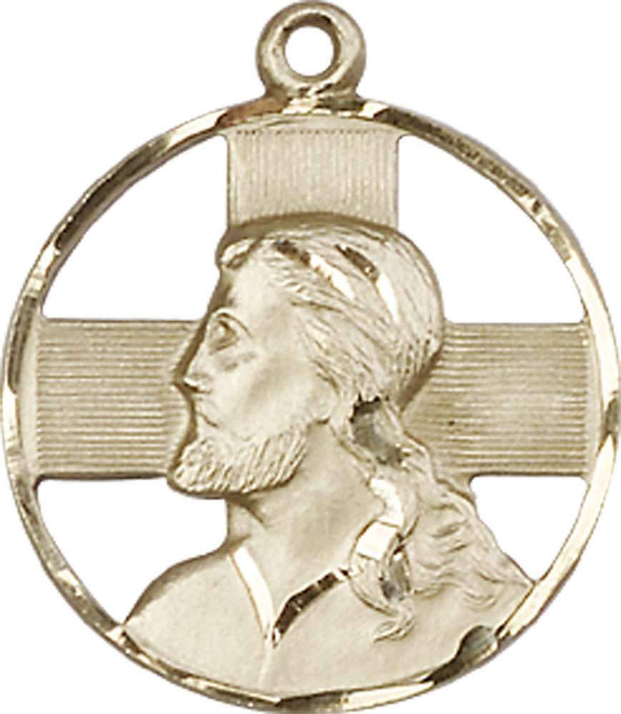 14kt Gold Head of Christ Medal
