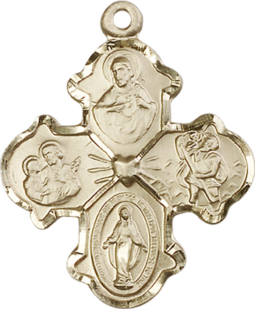 14kt Gold 4-Way Medal