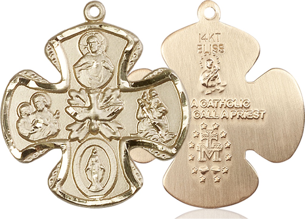 14kt Gold 5-Way Medal