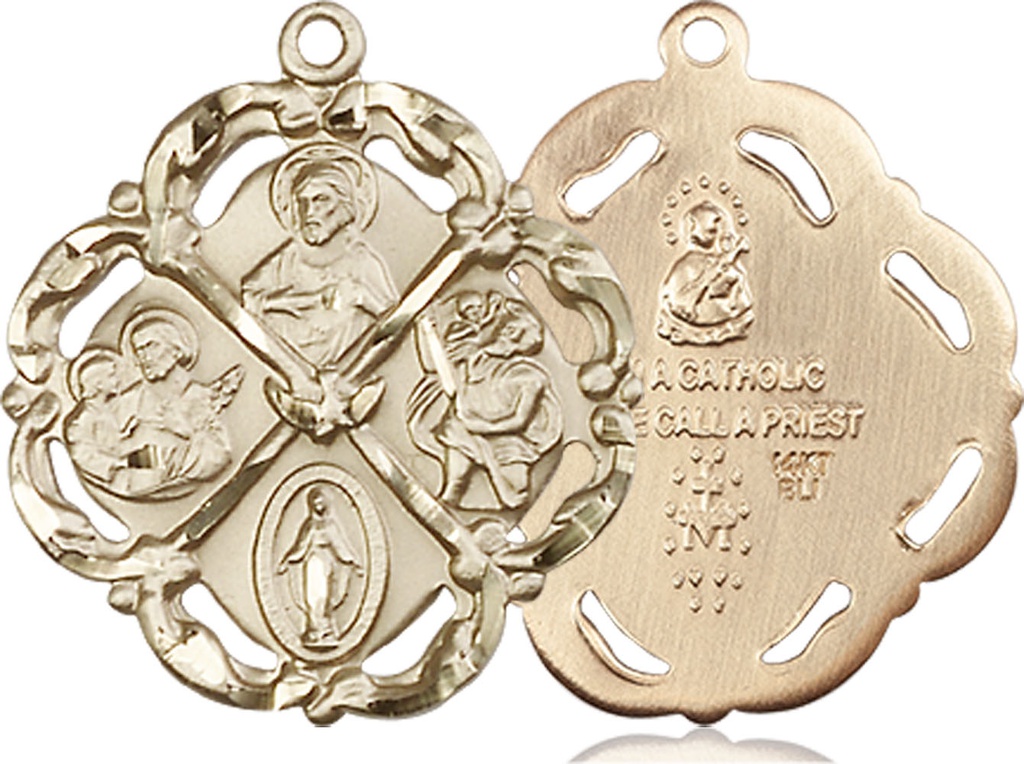 14kt Gold 5-Way Medal